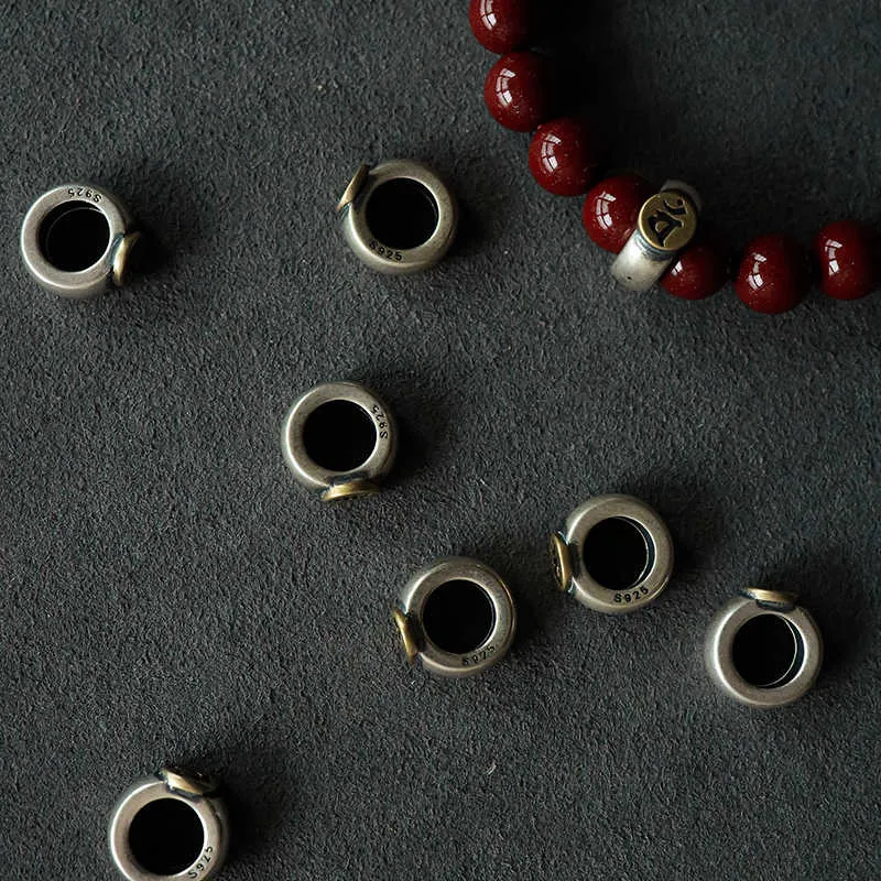 LANMUYINNUO Reconstructed Cinnabar Bracelets Unisex-4
