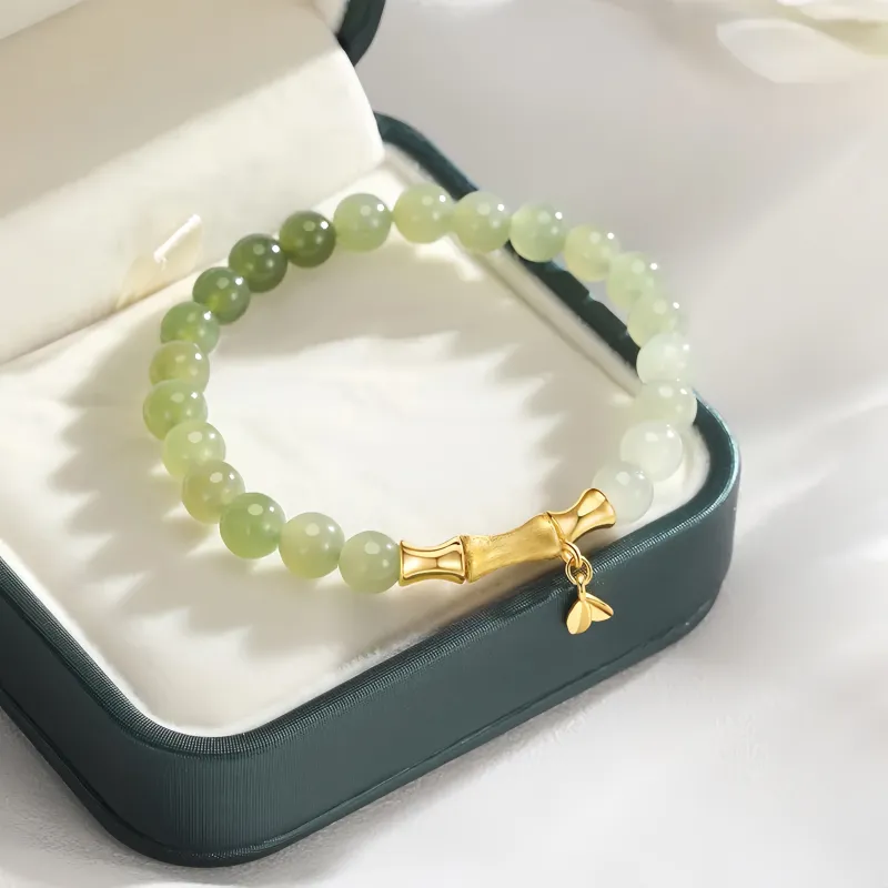 LANMUYINNUO Hetian Jade Bracelets Pale Greenish White Jade Women's-1