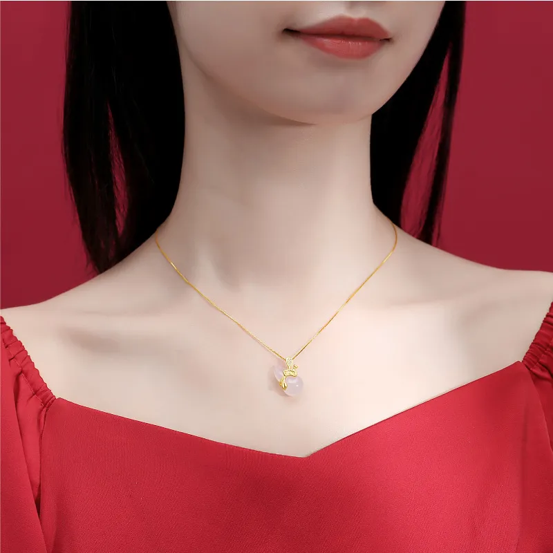 LANMUYINNUO Natural Chalcedony Necklaces Women's-2
