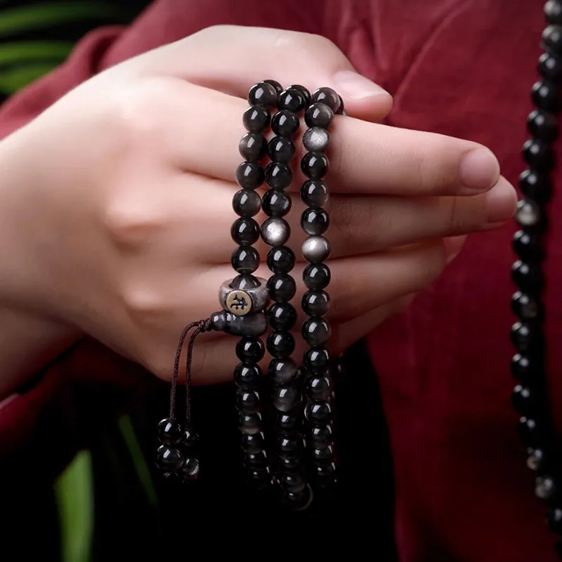 LANMUYINNUO Obsidian Bracelets Unisex-2