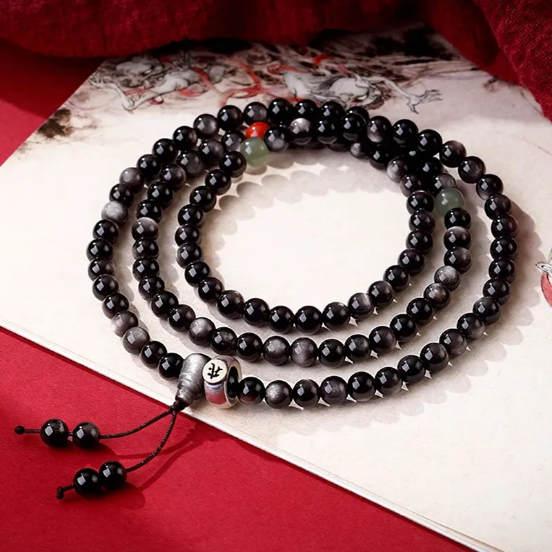 LANMUYINNUO Obsidian Bracelets Unisex-4