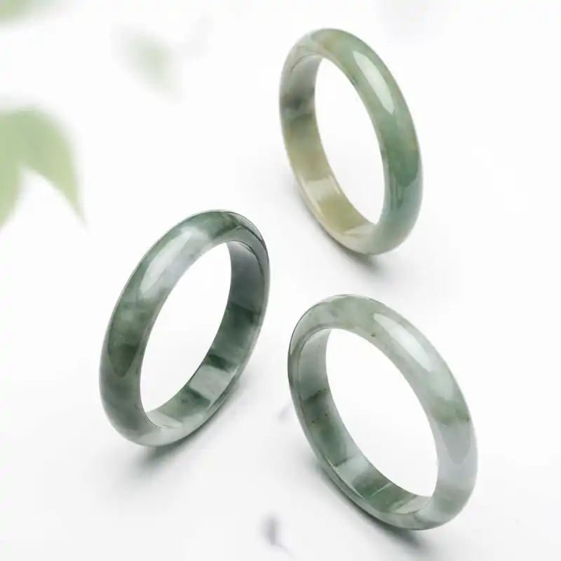 LANMUYINNUO Bean Type Jadeite Bangles Women's-2
