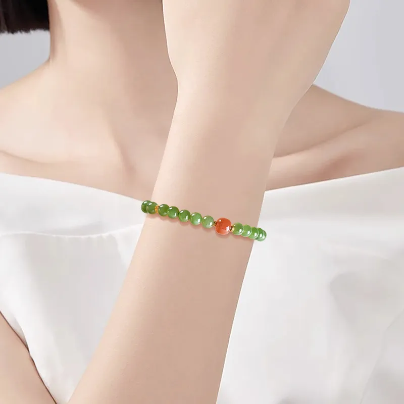 LANMUYINNUO Hetian Jade Bracelets Jasper Women's-4