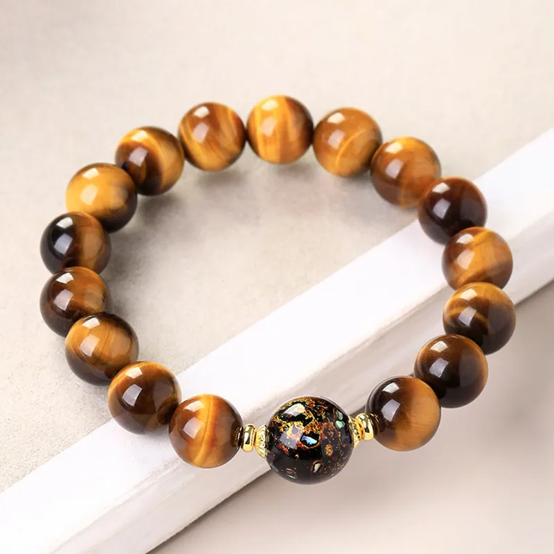 LANMUYINNUO Tiger's Eye Stone Bracelets Unisex-4