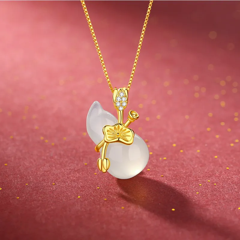 LANMUYINNUO Natural Chalcedony Necklaces Women's-3