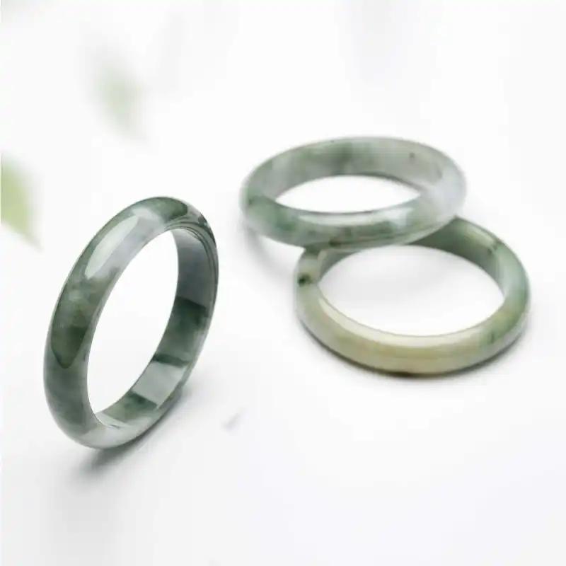 LANMUYINNUO Bean Type Jadeite Bangles Women's-3