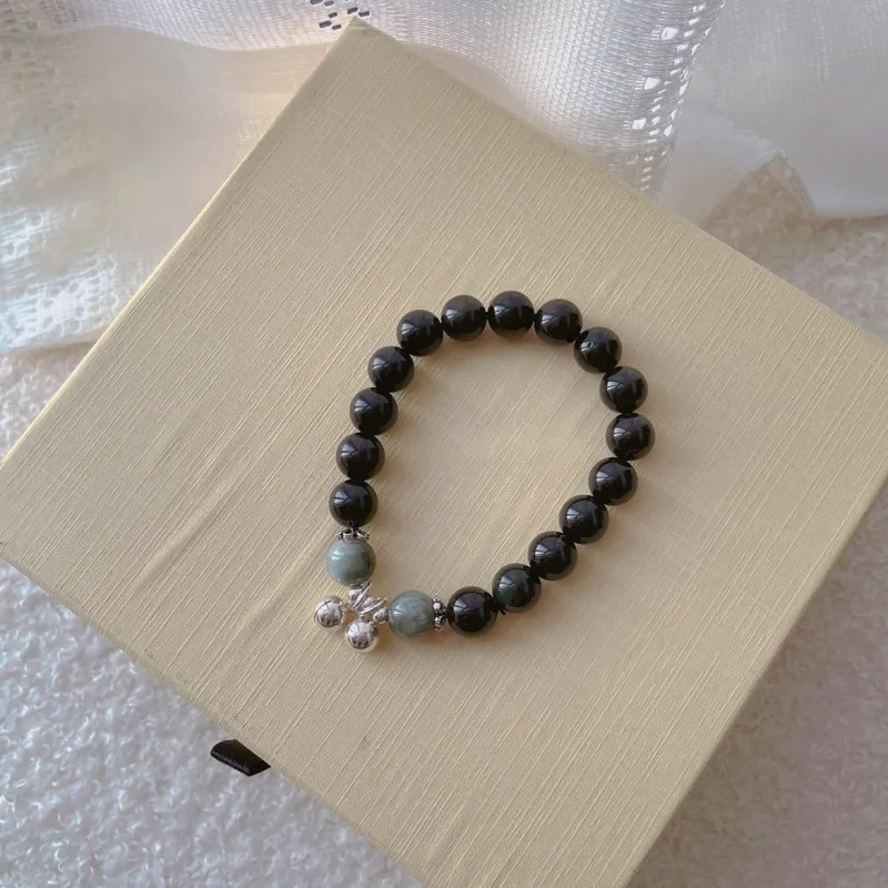 LANMUYINNUO Natural Obsidian Bracelets Unisex-7