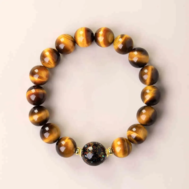 LANMUYINNUO Tiger's Eye Stone Bracelets Unisex-3