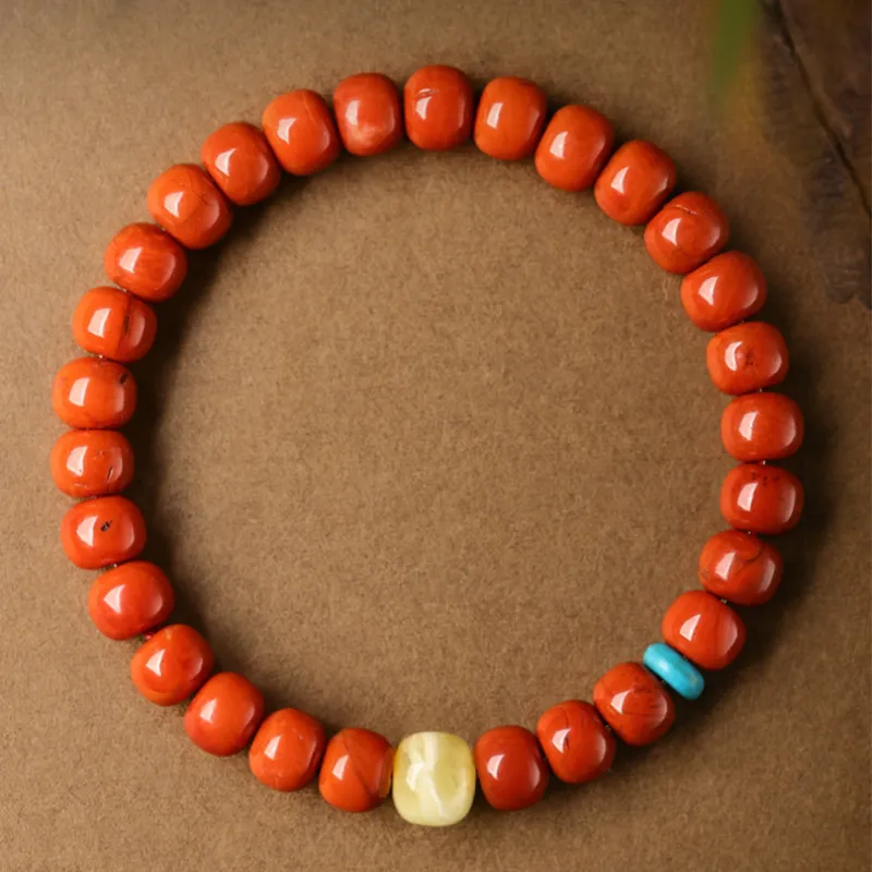 LANMUYINNUO Southern Red Agate Bracelets Unisex-1