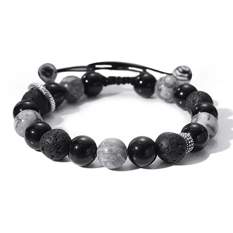 LANMUYINNUO Obsidian Bracelets Unisex-2