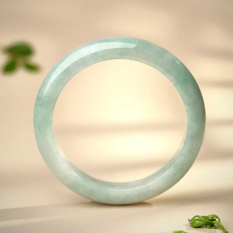 LANMUYINNUO Bean Type Jadeite Bangles Women's-3