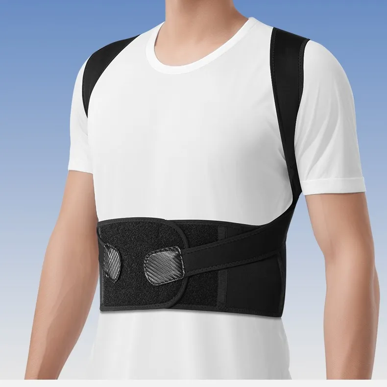 XTEP Back Support Braces Fitness Breathable Protective Compression Slip-Resistant Black Polyester Unisex-2