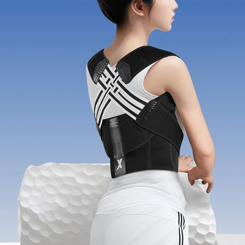 XTEP Back Support Braces Fitness Breathable Protective Compression Slip-Resistant Black Polyester Unisex-1