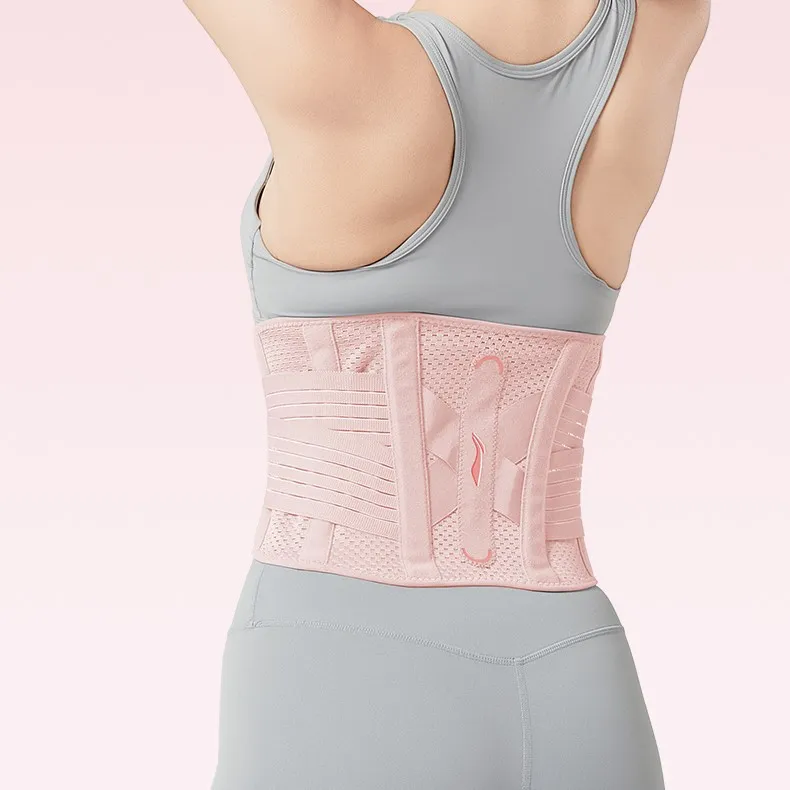 LiNing Back Support Braces Fitness Breathable Protective Compression Slip Resistant Polyester Elastane Unisex-8