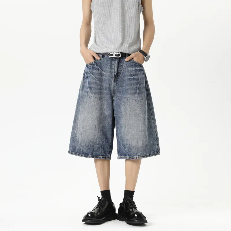 QOTRIOCK Denim Shorts Unisex-2