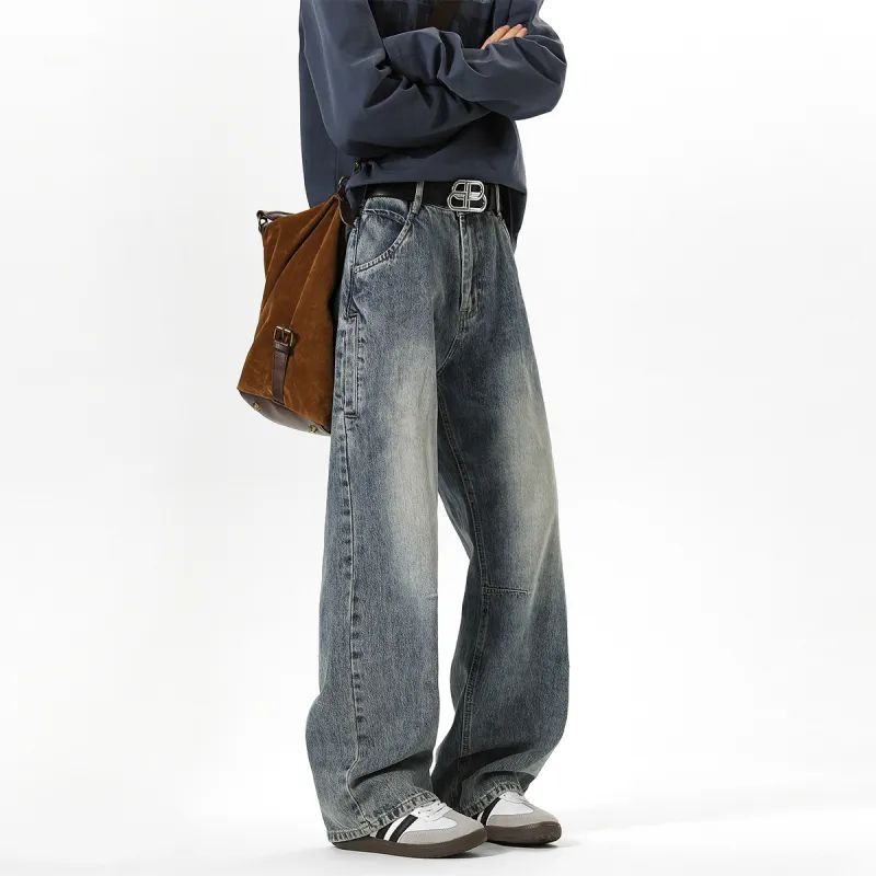 QOTRIOCK Jeans Men Blue-2