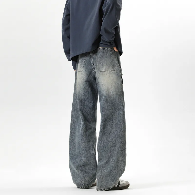 QOTRIOCK Jeans Men Blue-3