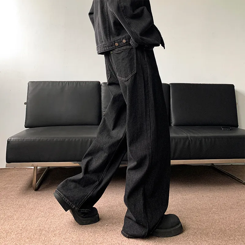 QOTRIOCK Jeans Men Black-2