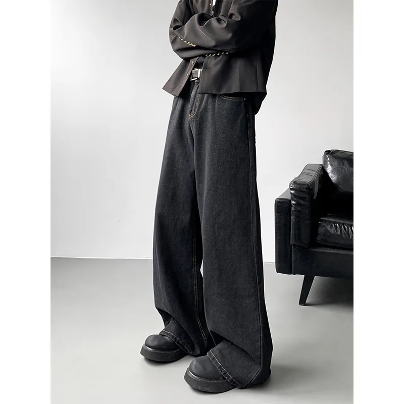 QOTRIOCK Jeans Men Black-4