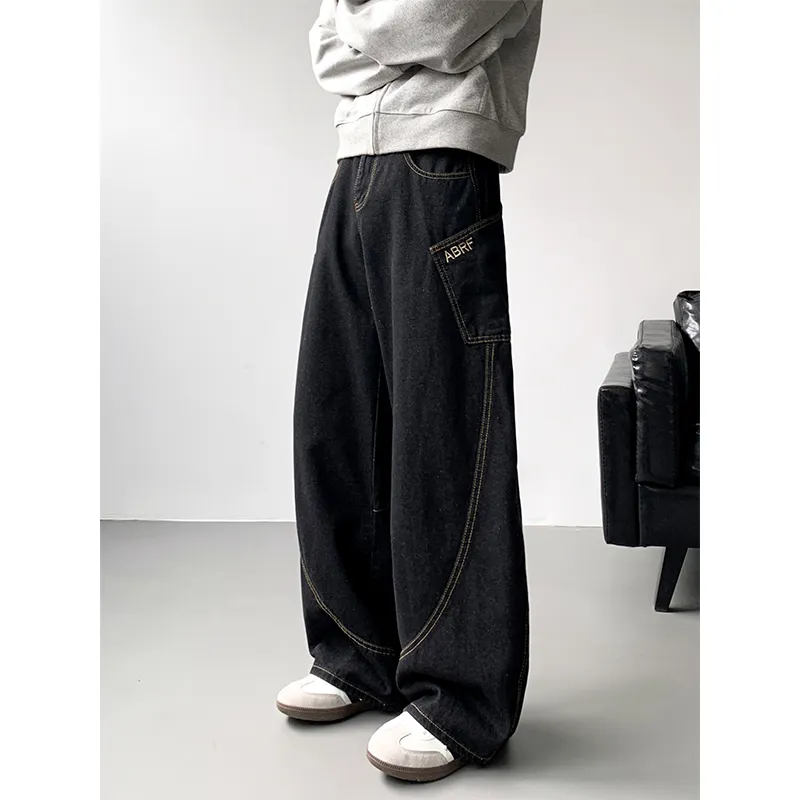QOTRIOCK Jeans Men Black-2