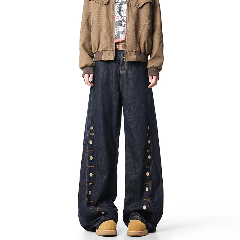 TESTUNG Jeans Unisex Classic Vintage Blue-3