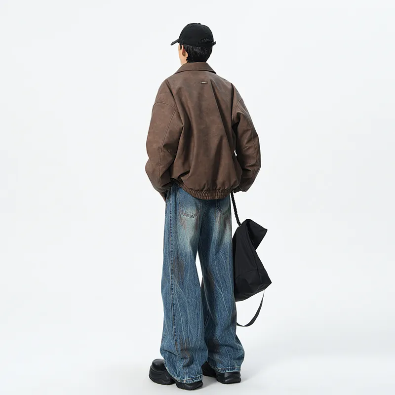 QOTRIOCK Jeans Unisex Blue-4