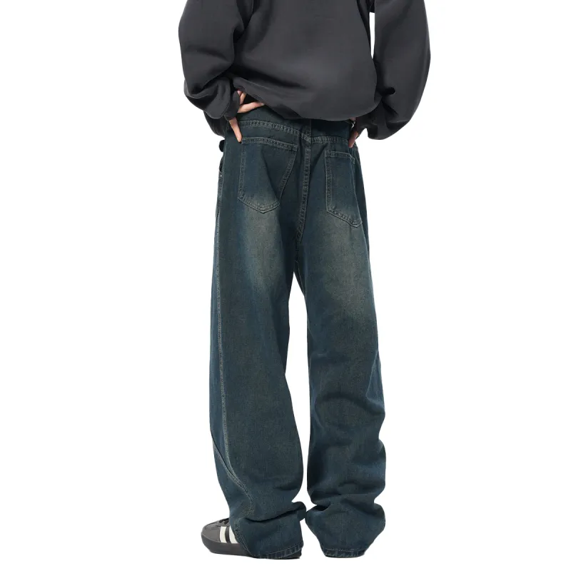 QOTRIOCK Jeans Men Blue-4