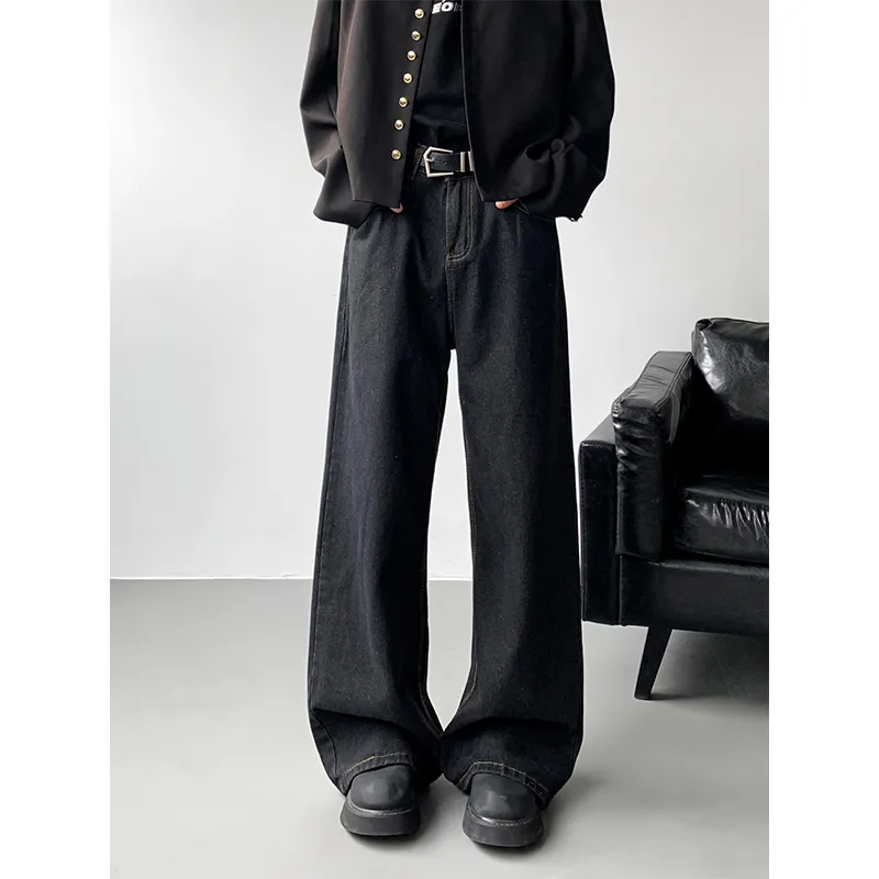 QOTRIOCK Jeans Men Black-2