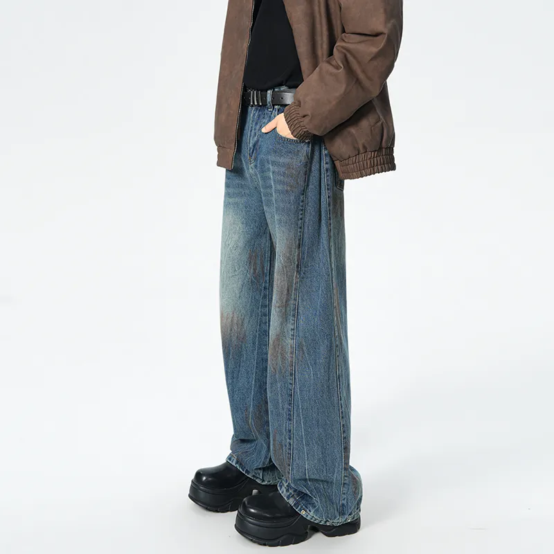 QOTRIOCK Jeans Unisex Blue-3