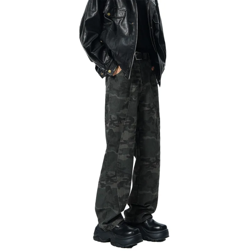 QOTRIOCK Casual Pants Men's Camouflage-4