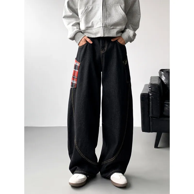 QOTRIOCK Jeans Men Black-3
