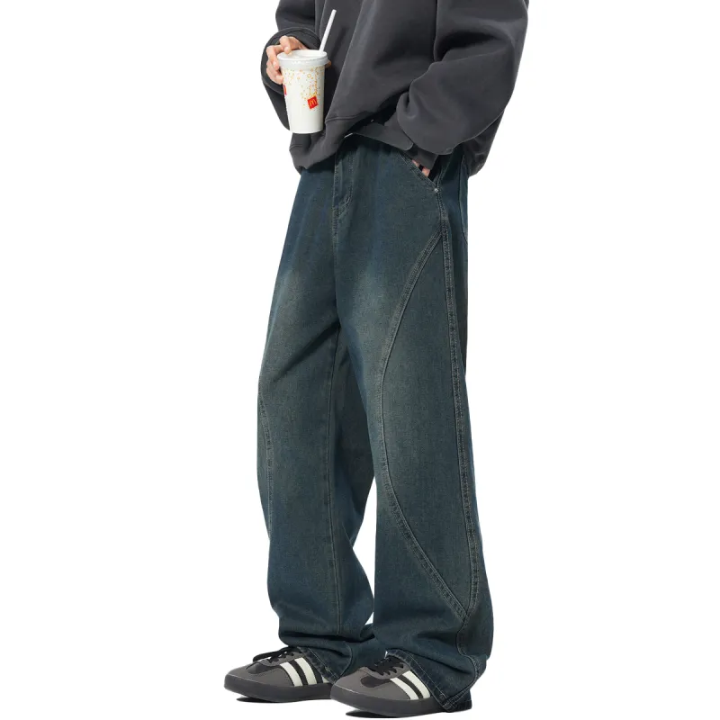 QOTRIOCK Jeans Men Blue-2