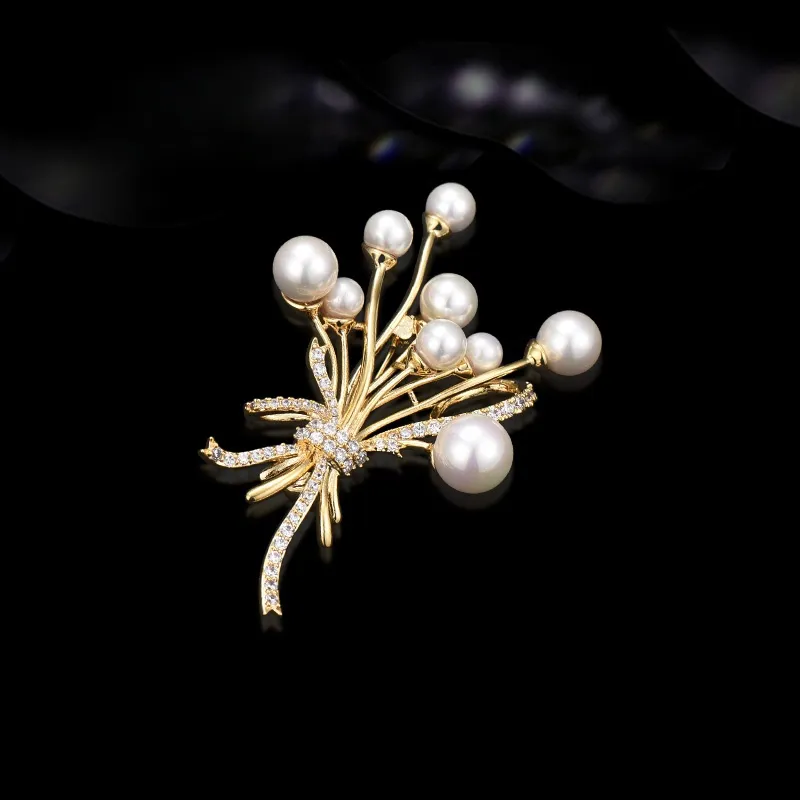 Lan Ying Artificial Crystal Brooches Unisex-4