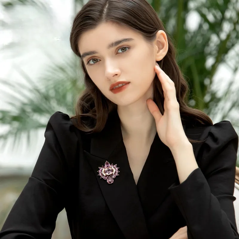 Lan Ying Crystal Alloy Brooches Women's-5