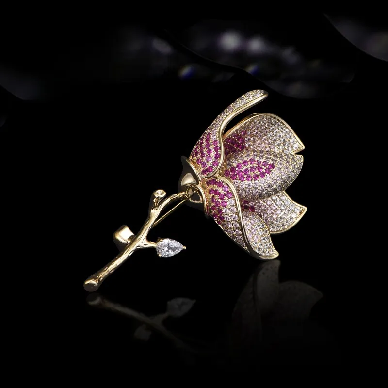 Lan Ying Austrian Crystal Brooches Women's-3