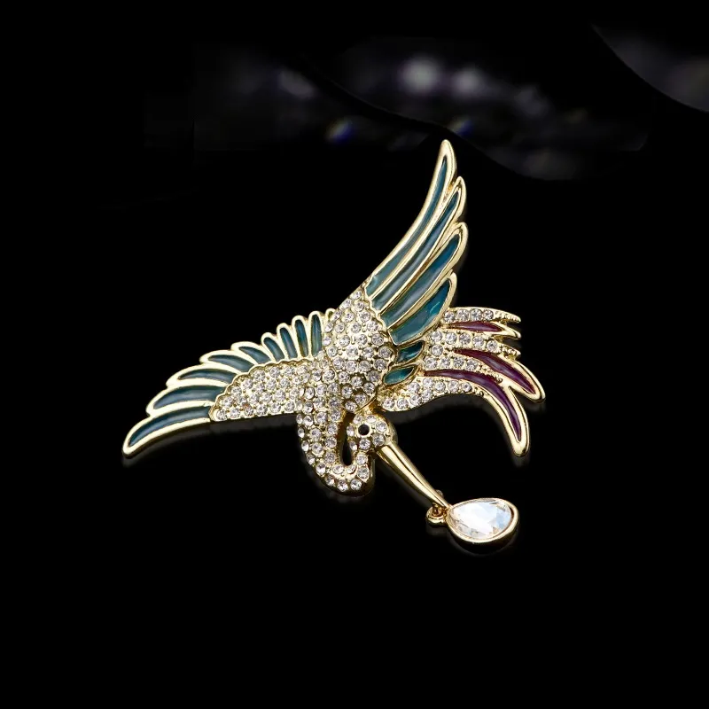 Lan Ying Artificial Crystal Eco Friendly Alloy Brooches Unisex-4