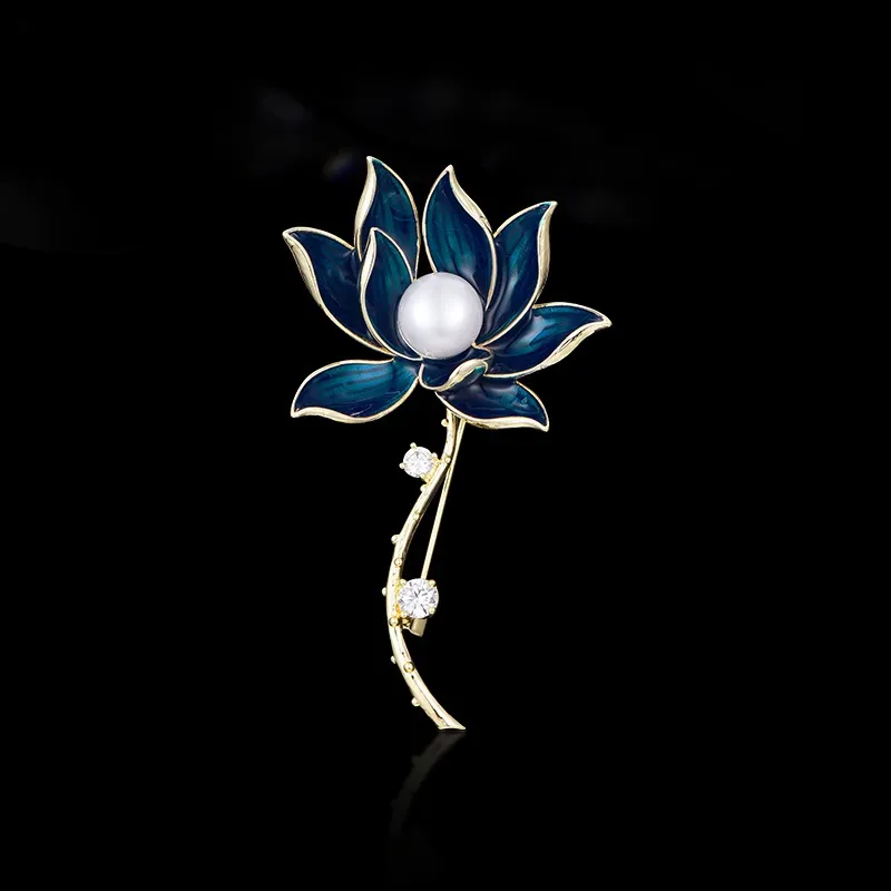Lan Ying Artificial Crystal Brooches Unisex-1