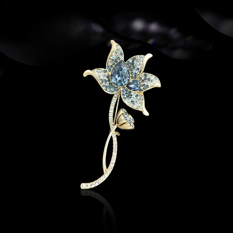 Lan Ying Austrian Crystal Brooches Women's-3