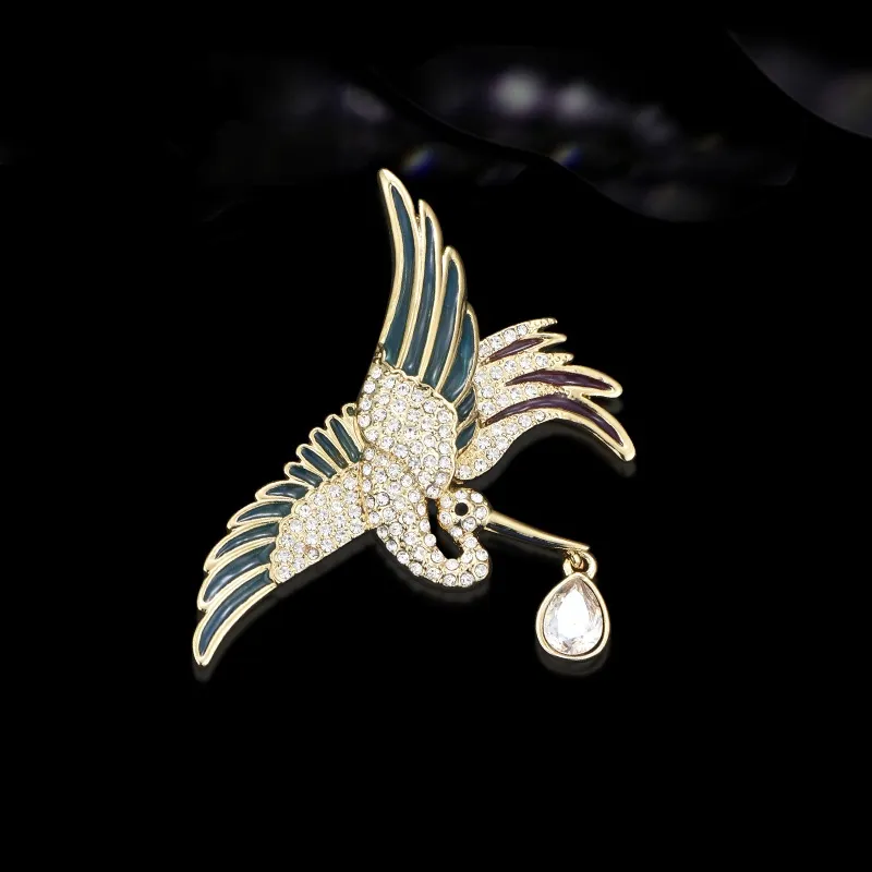 Lan Ying Artificial Crystal Eco Friendly Alloy Brooches Unisex-3