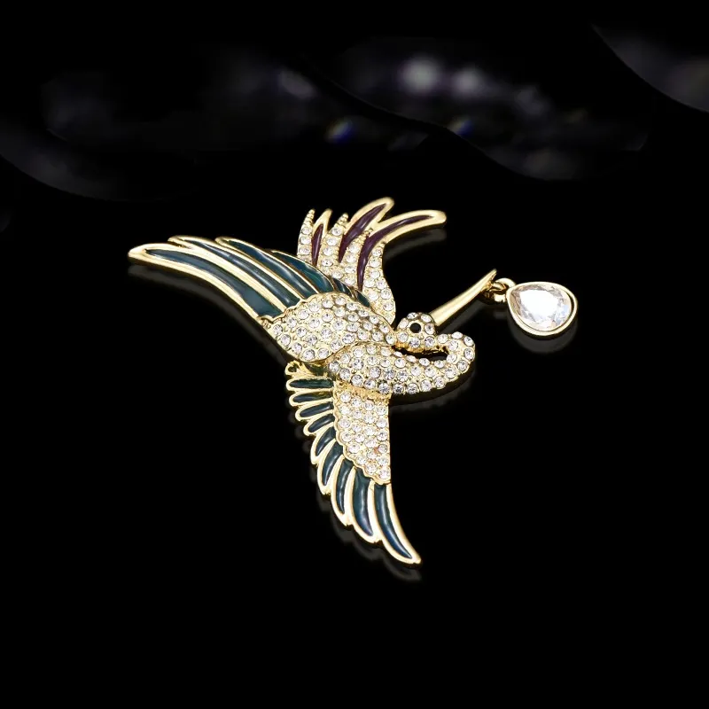 Lan Ying Artificial Crystal Eco Friendly Alloy Brooches Unisex-2