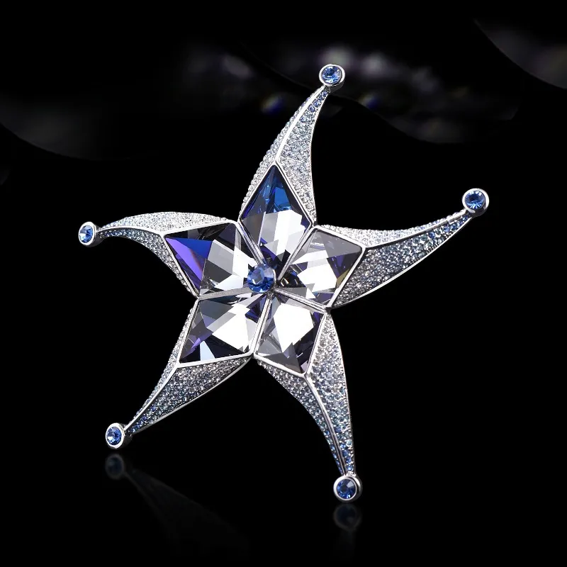 Lan Ying Crystal Brooches Unisex-7