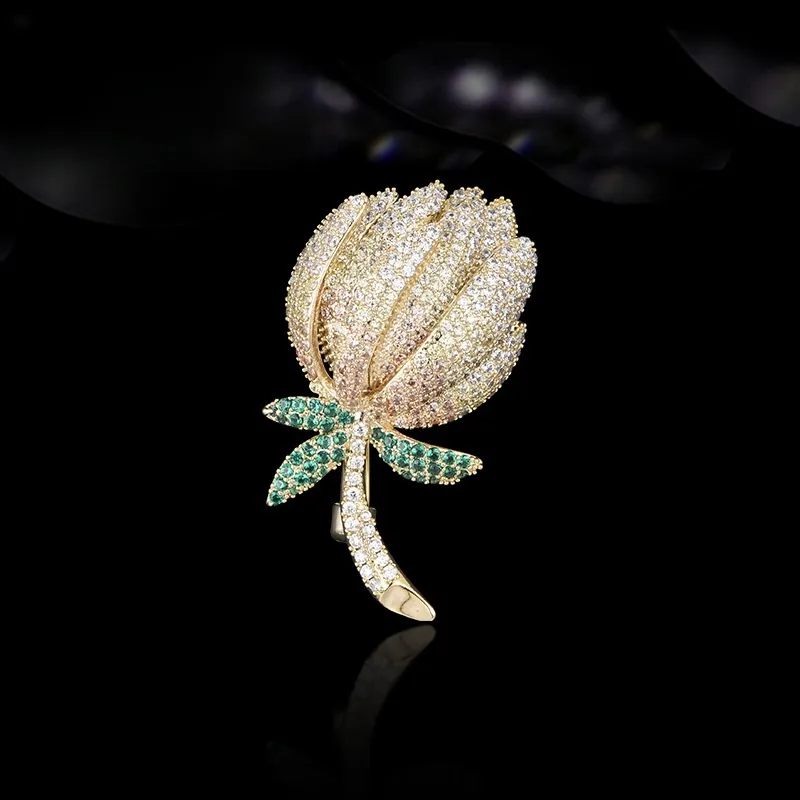 Lan Ying Austrian Crystal Brooches Women's-7