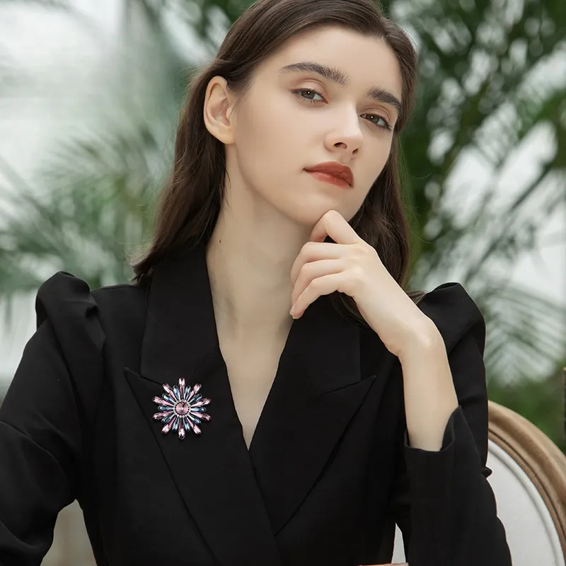 Lan Ying Austrian Crystal Brooches Women's-3