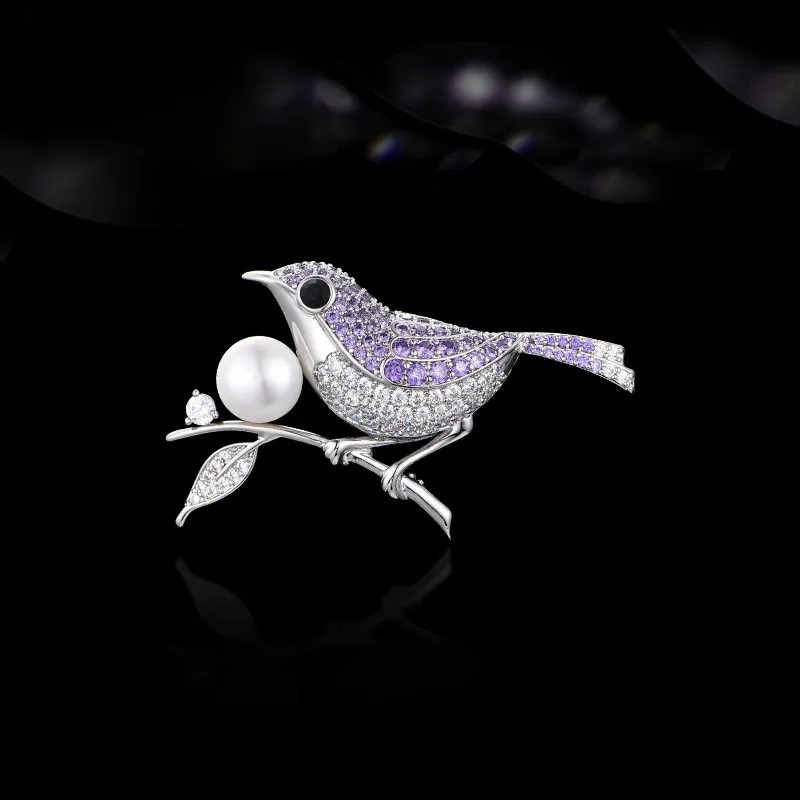 Lan Ying Austrian Crystal Brooches Unisex-2