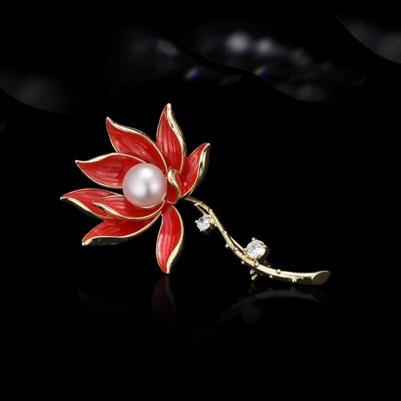 Lan Ying Artificial Crystal Brooches Unisex-4