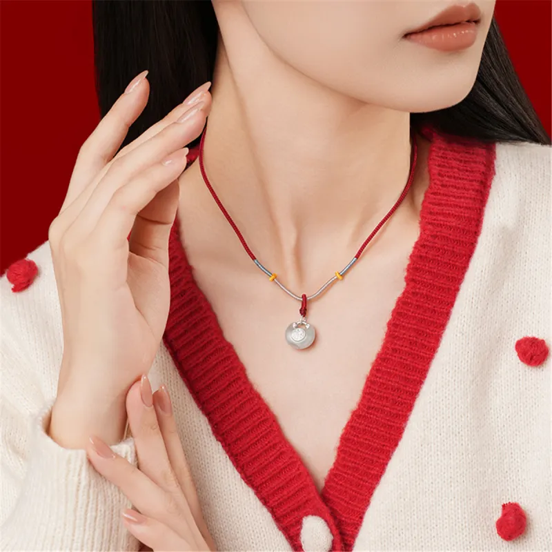 CHAOHONGJI Sterling Silver 990 Necklaces Women's-4