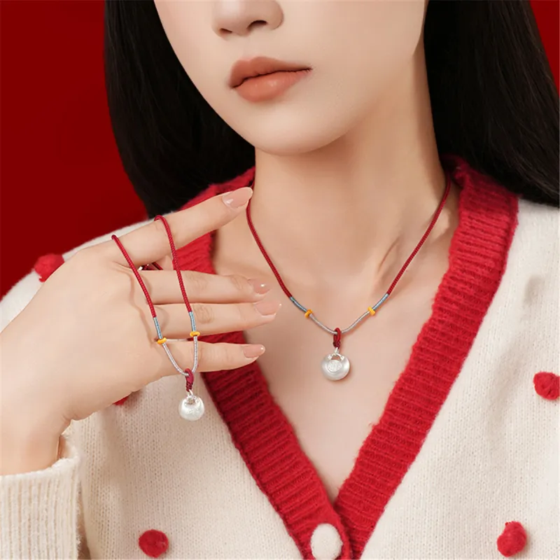 CHAOHONGJI Sterling Silver 990 Necklaces Women's-9