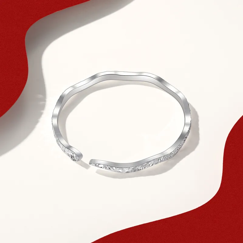 CHAOHONGJI Sterling Silver 990 Bangles Unisex-3