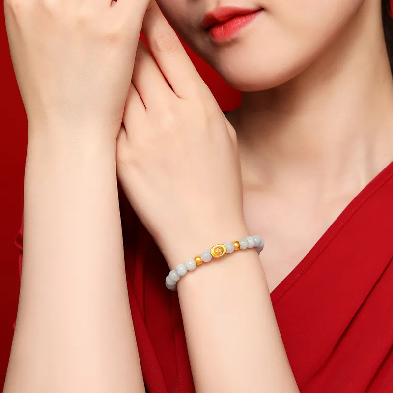 CHAOHONGJI Glutinous Jade Jadeite Bracelets Women's-3