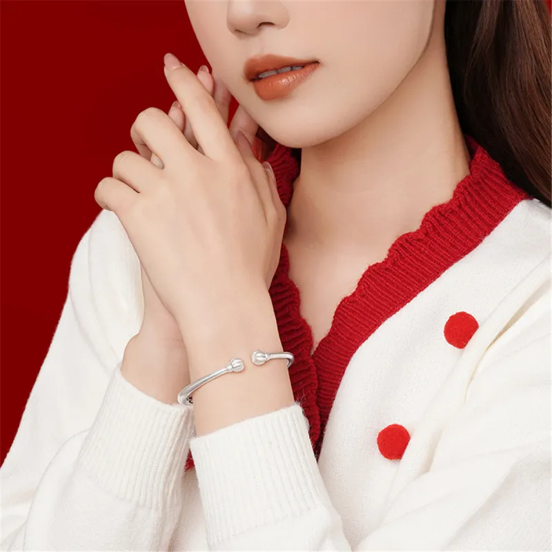 CHAOHONGJI Foot Silver 990 Bangles Women's-5